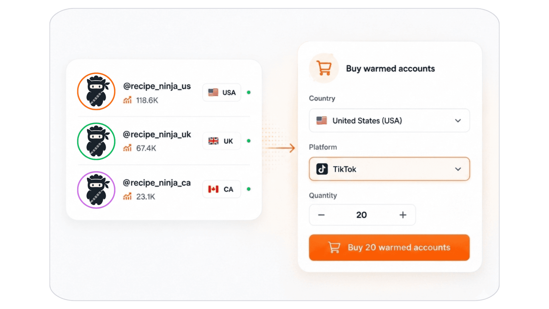 Buy warmed accounts